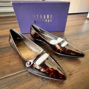 NWOT - Stuart Weitzman Obladi Cognac Tartaruga with Modern Silhouette